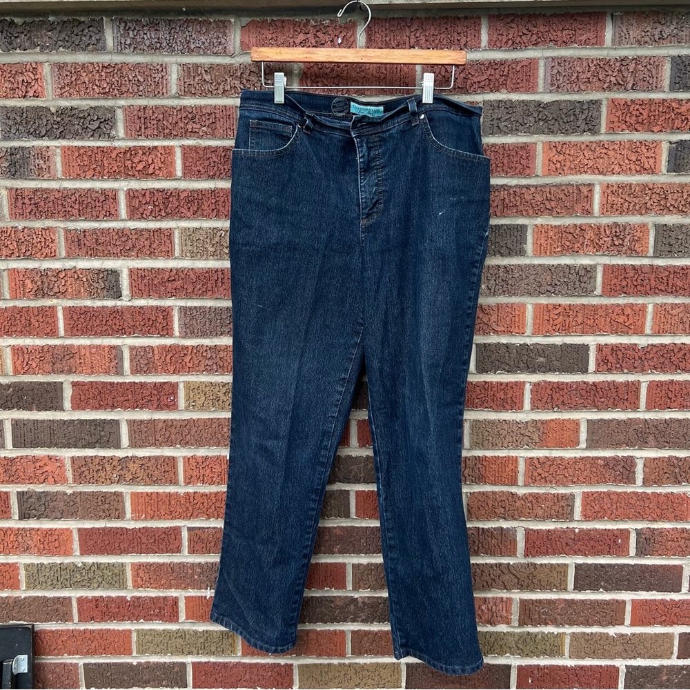 Charter Club Dark Navy Blue Tummy Slimming Classic Narrow Leg Denim Jeans
